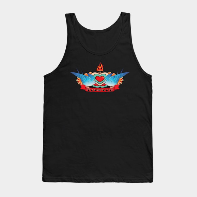 Tattoo Style Sparrows-Forever Tank Top by SunGraphicsLab